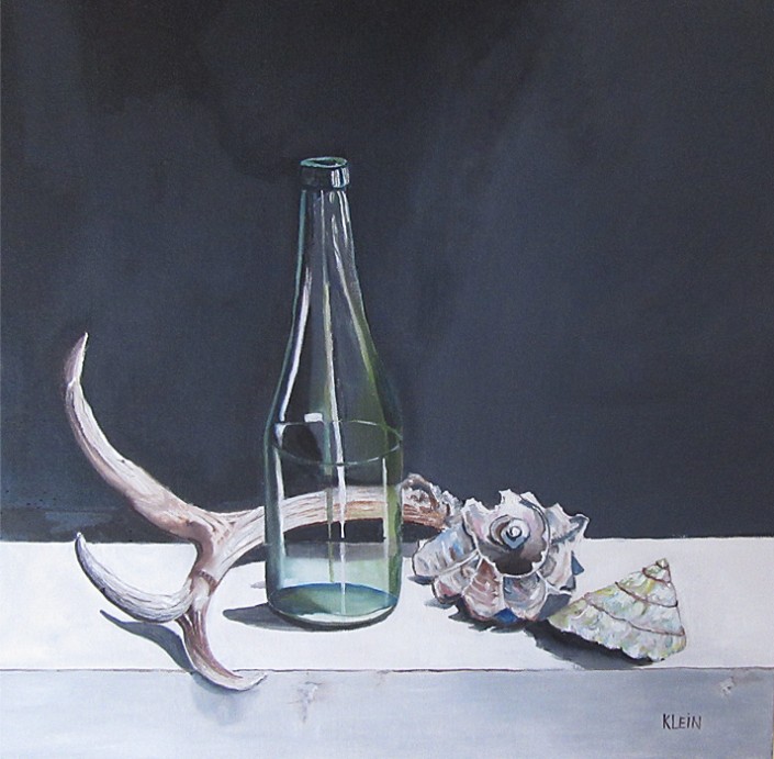 Still Life with Antler / gallery wrapped canvas 24 x 24 / $500.00